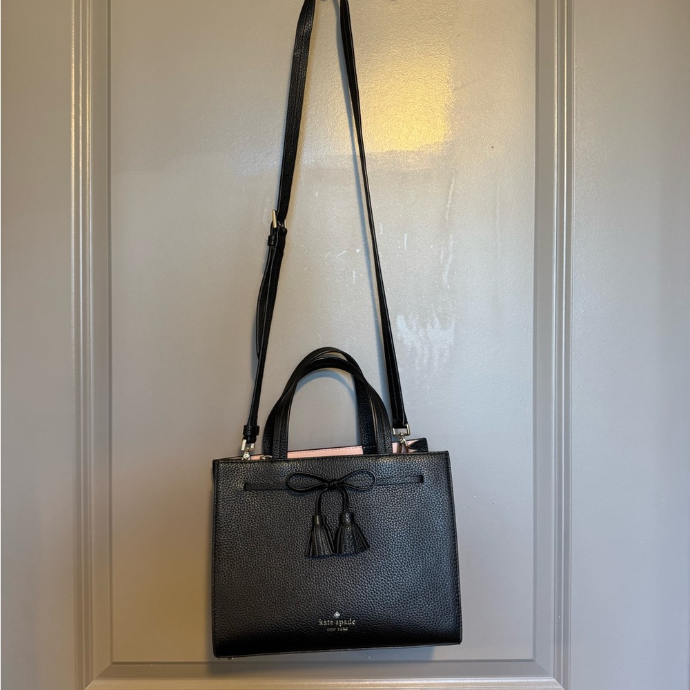Kate Spade Black Leather Tote Bag